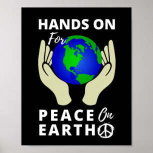 Poster Les Mains Pour La Paix Sur Terre