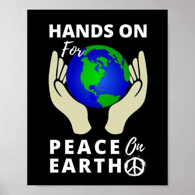 Poster Les Mains Pour La Paix Sur Terre (Devant)