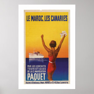 Poster Les Maroc, Les Canaries - Paquet