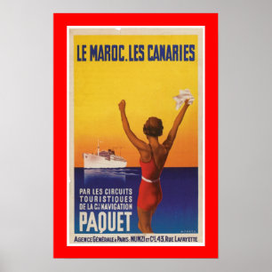 Poster Les Maroc, Les les Canaries - Paquet