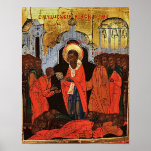 Poster Les martyrs brûlés à Nicomedia Icon Imprimer