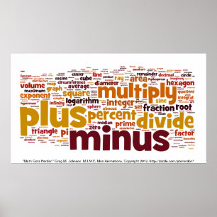 Poster Les maths deviennent plus dures