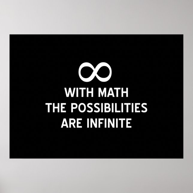 Poster Les maths et les possibilités infinies (Devant)