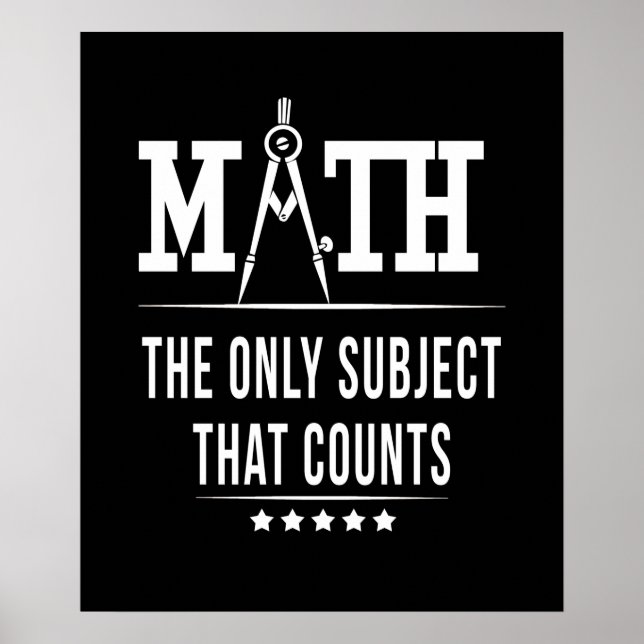 Poster Les Maths Le Seul Sujet Qui Compte (Devant)