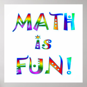 Poster Les maths sont amusantes