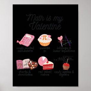 Poster Les maths sont ma Saint-Valentin Prof de maths drô