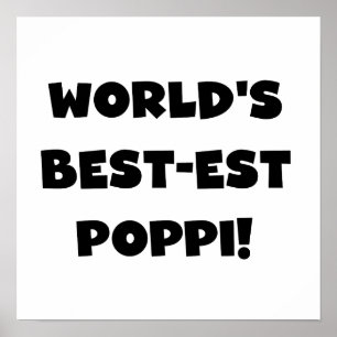Poster Les meilleurs cadeaux Poppi Black Text du monde