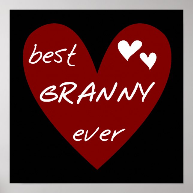 Poster Les meilleurs T-shirts et cadeaux de mamie de (Devant)