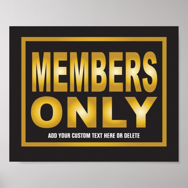 Poster Les membres ne signent que l'entrée privée (Devant)