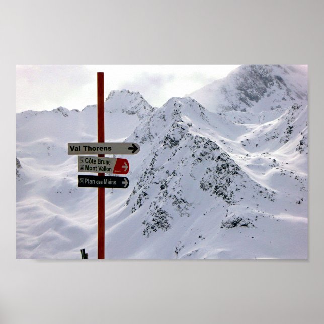 Poster Les Menuires Trois Vallées Alpes françaises France (Devant)