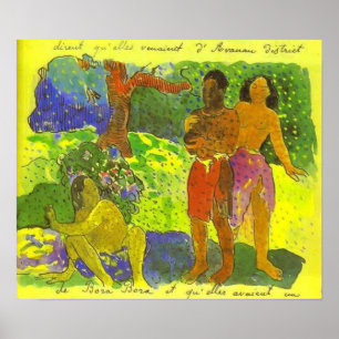 Poster Les messagers d'Oro - Paul Gauguin Imprimer