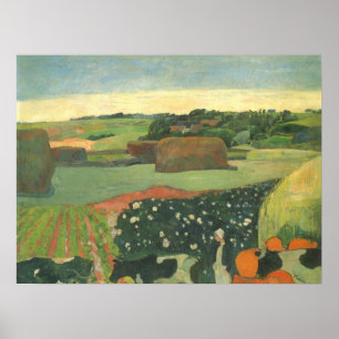 Poster Les meules en Bretagne par Paul Gauguin, Art ancie