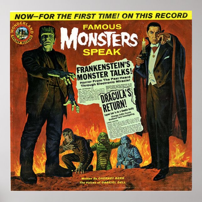 Poster Les monstres célèbres parlent (Devant)