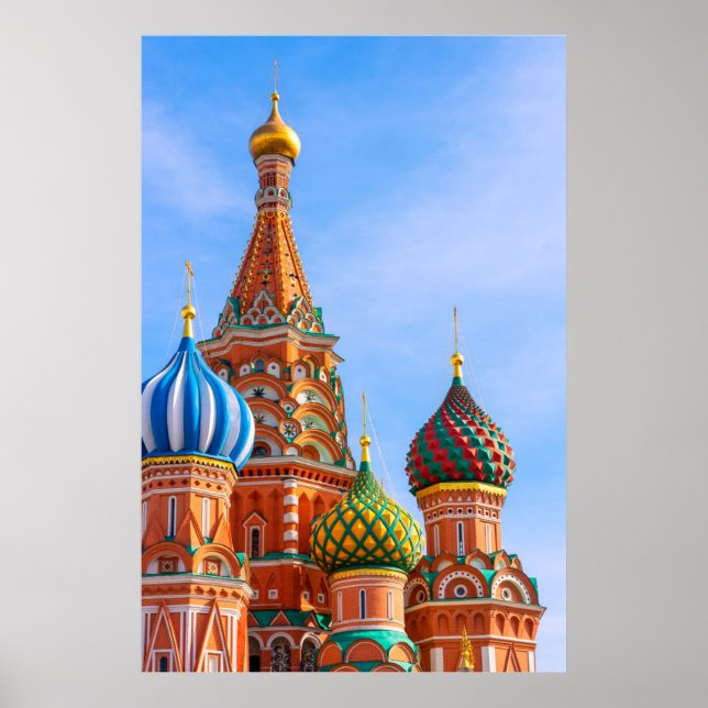 Poster Les monuments | Cathédrale Saint-Basile, Moscou (Devant)
