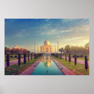 Poster Les monuments   Couleurs du Taj Mahal
