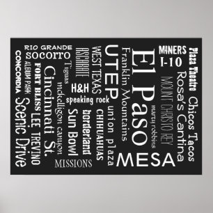 Poster Les monuments d'El Paso TX