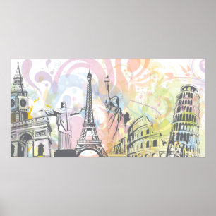 Poster Les monuments du monde