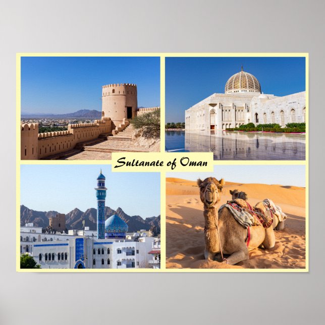 Poster Les monuments du Sultanat d'Oman (Devant)