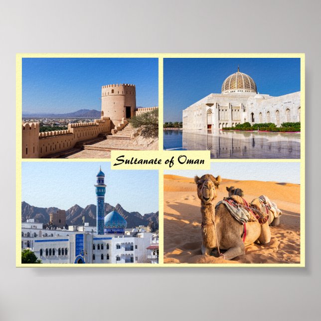Poster Les monuments du Sultanat d'Oman (Devant)