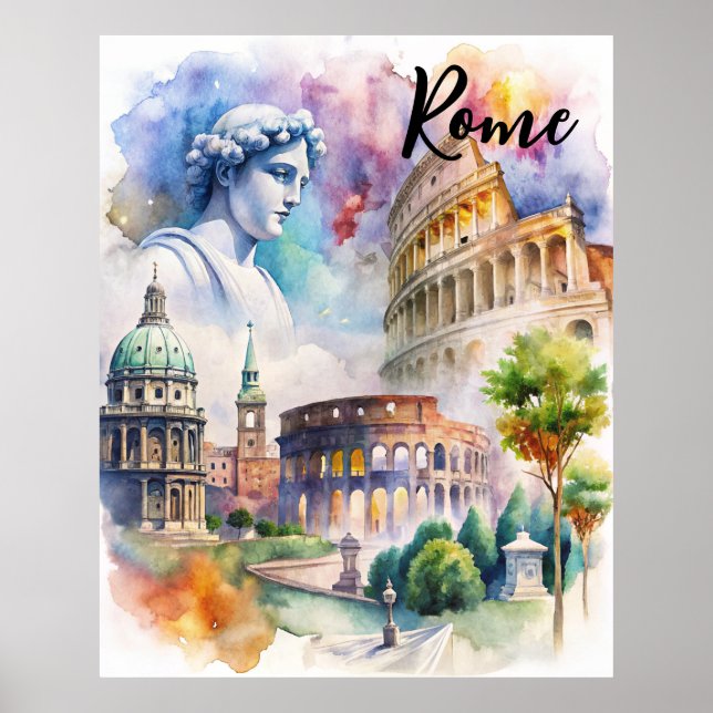 Poster Les monuments historiques de Rome (Devant)