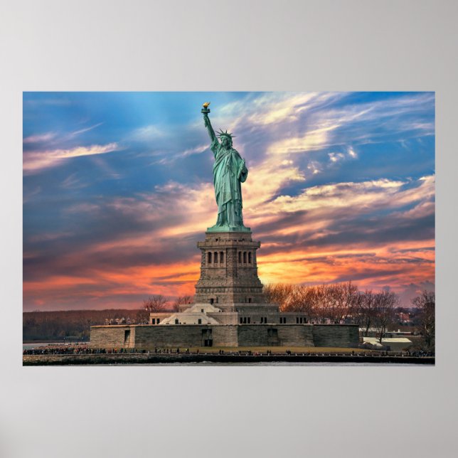 Poster Les monuments | La statue de la liberté (Devant)