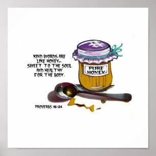 Poster Les mots aimables sont comme l'affiche de miel