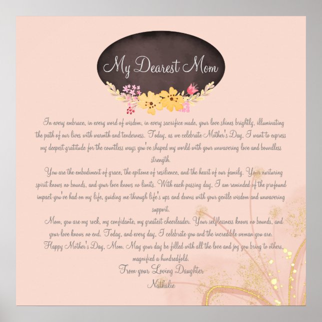 Poster Les mots d'amour de maman à maman (Devant)