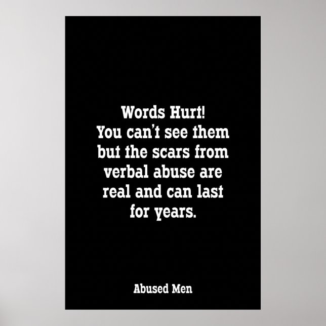 Poster Les mots font mal ! Vous ne pouvez pas les voir .. (Devant)