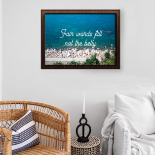 Poster Les mots justes ne remplissent pas l'affiche prove