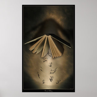 Poster Les mots tombent