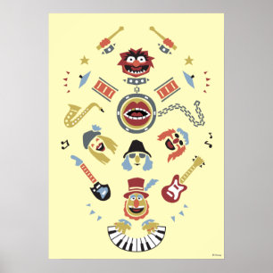 Poster Les Muppets Electric Mayhem Iconique Forme Graphiq