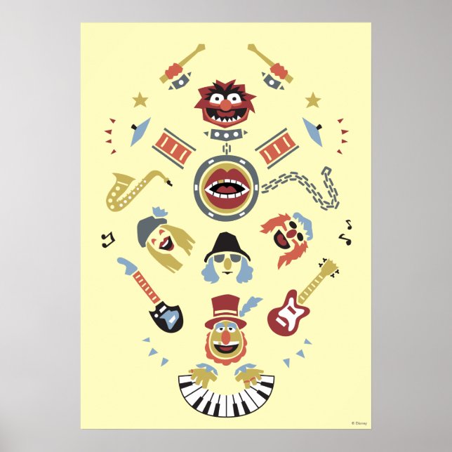 Poster Les Muppets Electric Mayhem Iconique Forme Graphiq (Devant)