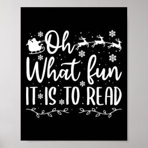 Poster Les noël de l'enseignant qui s'amusent à lire