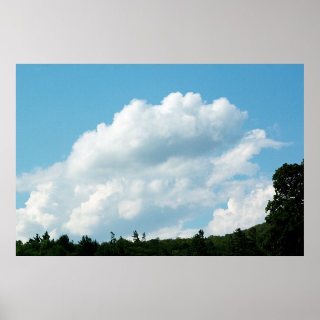 Poster Les nuages rencontrent les arbres (Devant)
