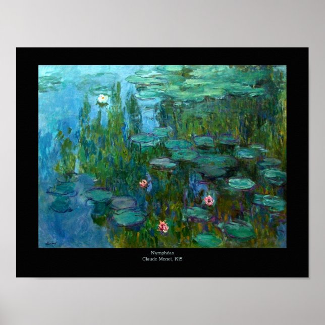 Poster Les nymphéas de Claude Monet (Devant)