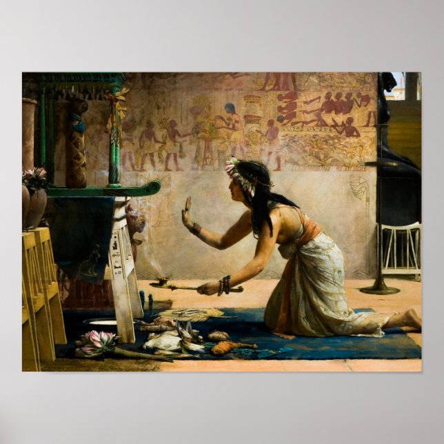 Poster Les Obséquies d'un chat égyptien, 1886 (Devant)