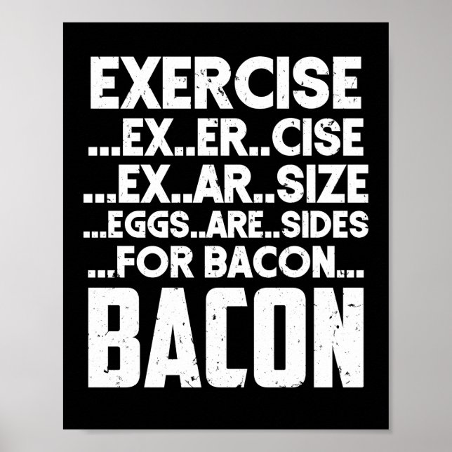 Poster Les Oeufs D'Exercice Sont Des Côtés Pour Bacon Exe (Devant)