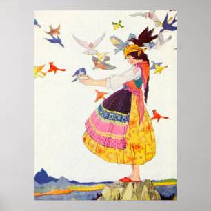 Poster Les oiseaux de tous les mondes