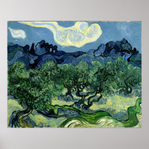 Poster Les oliviers de Vincent van Gogh (1889)
