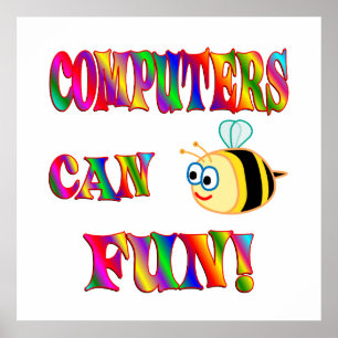 Poster Les ordinateurs sont amusants