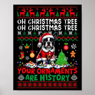 Poster Les ornements d'arbre de Noël sont histoire Sweate