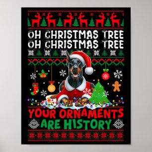 Poster Les ornements d'arbre de Noël sont histoire Sweate