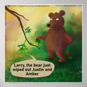 Poster Les Ours Partent Dans Les Bois Drôle Rick Londres