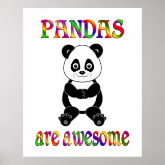 Poster Les pandas sont géniaux