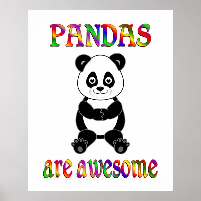 Poster Les pandas sont géniaux (Devant)