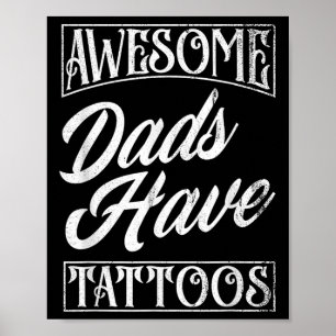 Poster Les papas géniaux ont tatouages tatouage papa drôl