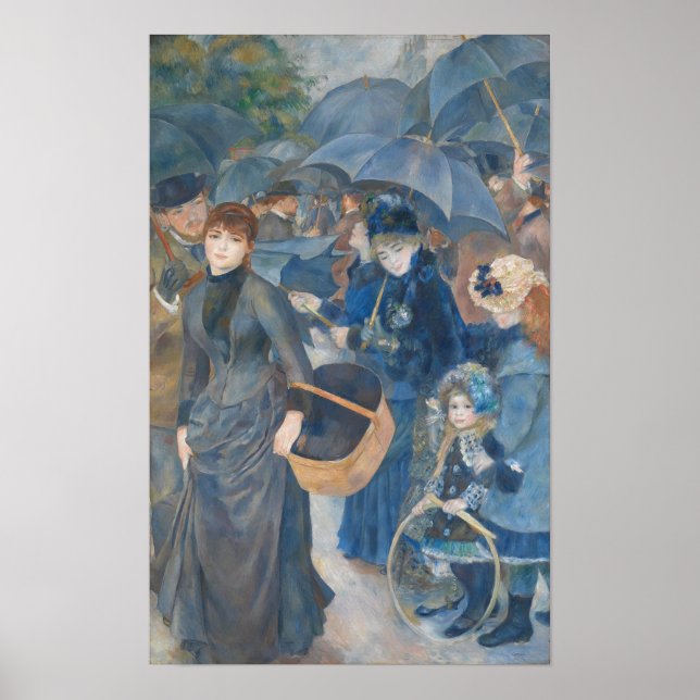 Poster Les parapluies de Pierre-Auguste Renoir (1841-1919 (Devant)