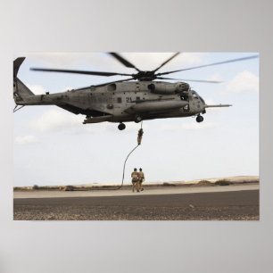 Poster Les pararescuemen de l'Armée de l'Air conduisent