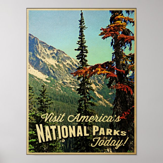 Poster Les parcs nationaux américains (Devant)