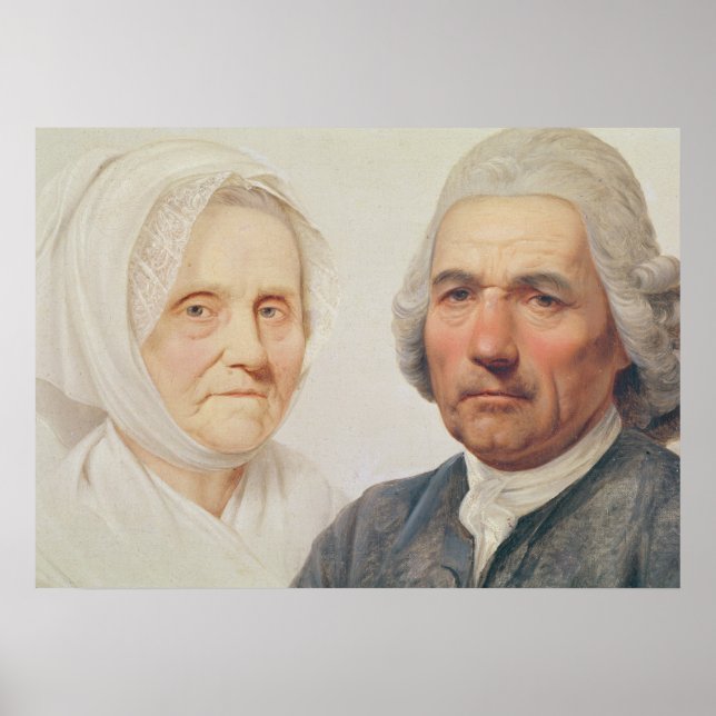 Poster Les parents de l'artiste (huile sur toile) (Devant)